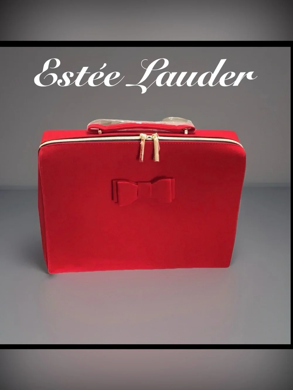 Estée Lauder’s Red-Retired Limited Edition Travel~Lingerie~Cosmetics Bag/Case🌿🆕🌿